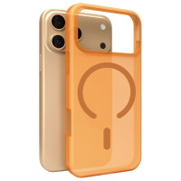 Puro Daylight Magsafe Compatible Silicone Case for iPhone 17 Pro Max - Translucent Orange