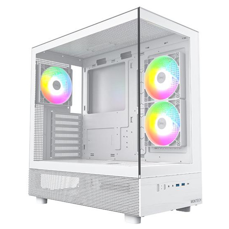 Montech Case|MONTECH|XR|MidiTower|Not included|ATX|MicroATX|MiniITX|Colour White|XR(W)