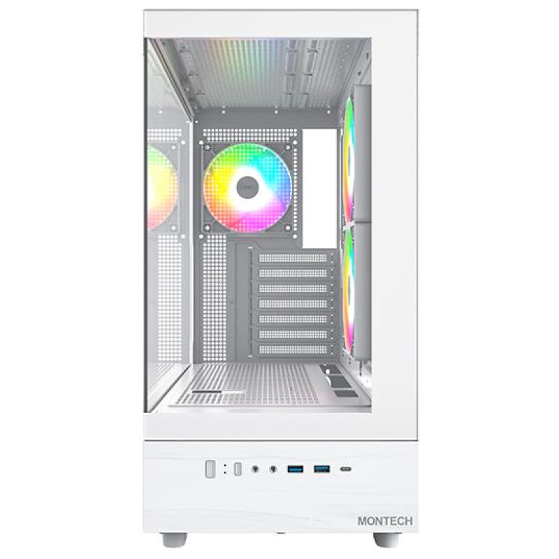 Montech Case|MONTECH|XR|MidiTower|Not included|ATX|MicroATX|MiniITX|Colour White|XR(W)