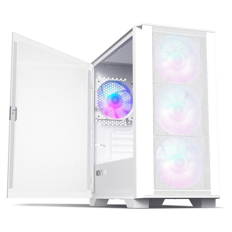 Montech Case|MONTECH|AIR 100 ARGB|MidiTower|Not included|MicroATX|MiniITX|Colour White|AIR100ARGB(W)