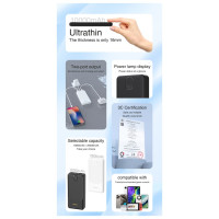 Dudao Powerbank Dudao K10 10000mAh 2.4A 2 x USB-A - black