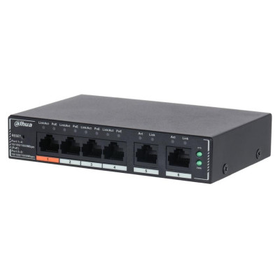 Dahua Switch|DAHUA|DH-SG4006P|Type L2|PoE ports 4|60 Watts|SG4006P