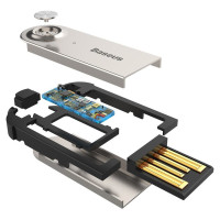 Baseus BA01 Bluetooth 5.0 audio receiver cable AUX jack audio adapter black (CABA01-01)