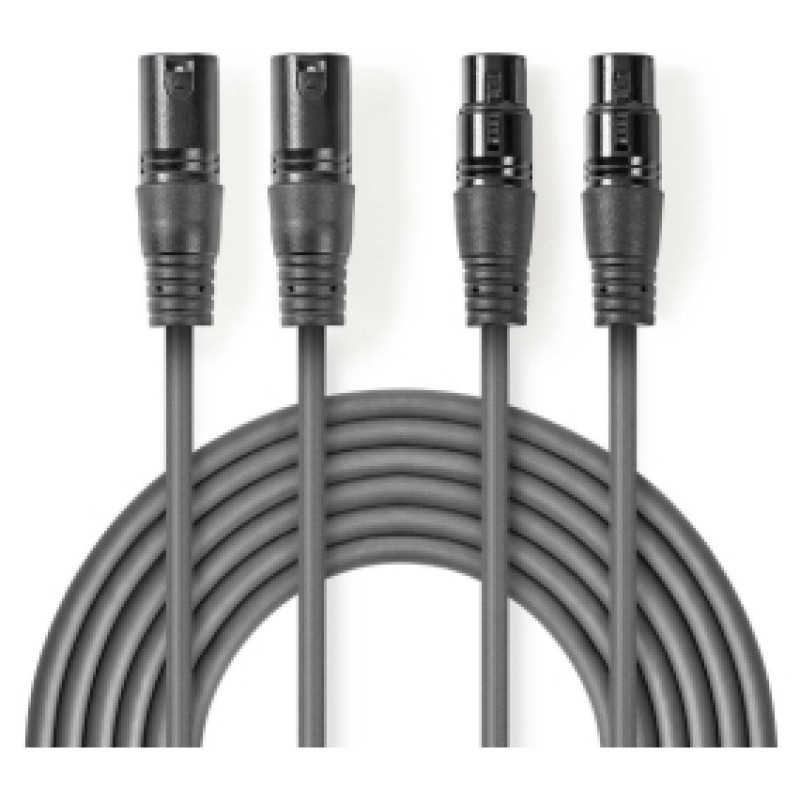 Nedis Kabelis Nedis 2x XLR M - 2x XLR F 5m