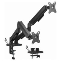 Gembird Monitora stiprinājums Gembird 2x 17”-32” Adjustable desk display mounting arm USB