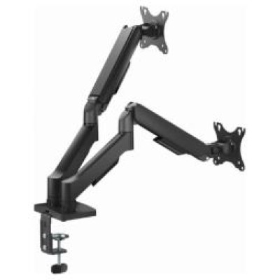 Gembird Monitora stiprinājums Gembird 2x 17&rdquo;-32&rdquo; Adjustable desk display mounting arm USB
