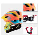 Rockbros TT-32SOYB-M children's bicycle helmet with detachable chinbar, size M - yellow-orange