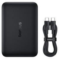 Baseus EnerFill FM11 Ultra-Mini 10000mAh 22.5W MagSafe Compatible Power Bank with Baseus Simple USB-C 20V/3A 30cm Cable - Black