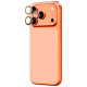 Amazingthing Camera Glass Protector for iPhone 17 Pro / Pro Max - with Orange Frame