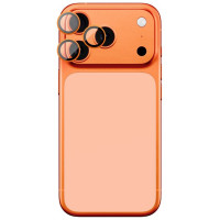 Amazingthing Camera Glass Protector for iPhone 17 Pro / Pro Max - with Orange Frame