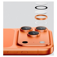 Amazingthing Camera Glass Protector for iPhone 17 Pro / Pro Max - with Orange Frame