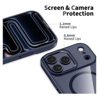 Tech-Protect MagMat MagSafe Case for iPhone 17 Pro - Transparent Navy Blue