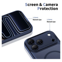 Tech-Protect Magpeak Magsafe CC Case for iPhone 17 Pro Max - Matte Navy Blue