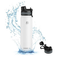 Rockbros 35210029006 thermal bicycle bottle for drinks 650 ml - white