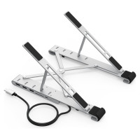 Choetech stand multifunctional station for laptop PD / USB-C HDMI (4K / 30Hz) / 2xUSB-A / 1xUSB-C / 1xSD / 1xTF black (HUB-M43)