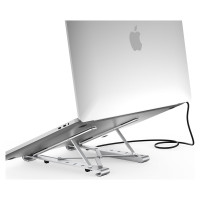 Choetech stand multifunctional station for laptop PD / USB-C HDMI (4K / 30Hz) / 2xUSB-A / 1xUSB-C / 1xSD / 1xTF black (HUB-M43)