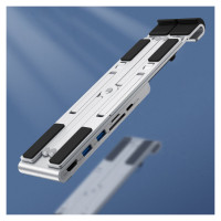 Choetech stand multifunctional station for laptop PD / USB-C HDMI (4K / 30Hz) / 2xUSB-A / 1xUSB-C / 1xSD / 1xTF black (HUB-M43)