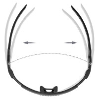 Rockbros Cycling Glasses Photochromic, with UV Protection and Corrective Insert - Transparent Black