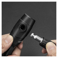 Rockbros 3230002001 bicycle lock with combination and key - black