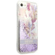 Guess Flower Liquid Glitter case for iPhone SE 2022 / SE 2020 / 7 / 8 - purple