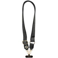 Guess Universal CBDY 4G Tether Patch Strass Metal Logo Phone Lanyard - Black