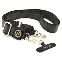 Guess Universal CBDY 4G Tether Patch Strass Metal Logo Phone Lanyard - Black