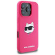 Karl Lagerfeld Silicone Choupette Head Print MagSafe iPhone 16 Pro Max Case - Fuchsia