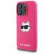 Karl Lagerfeld Silicone Choupette Head Print MagSafe iPhone 16 Pro Max Case - Fuchsia