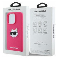 Karl Lagerfeld Silicone Choupette Head Print MagSafe iPhone 16 Pro Max Case - Fuchsia