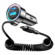 Joyroom JR-CL07 72W 3in1 Car Charger with 1.6m USB-C Cable – Black