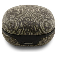 Guess 4G Classic Metal Logo TWS ENC Earphones - Brown