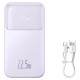 Baseus Comet Series powerbank with display 20000mAh 22.5W - purple + USB-A / USB-C cable