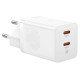 Baseus GaN5 Pro 40W 2xUSB-C Wall Charger - White