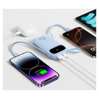 Baseus EnerFill FC31 20000mAh 45W Power Bank with Display with USB-C and Lightning Cables - Blue