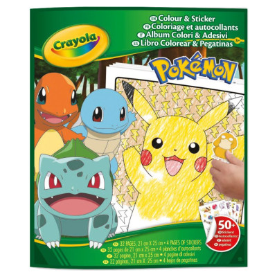 Crayola POKEMON Krāsu un uzlīmju aktivitā&scaron;u komplekts