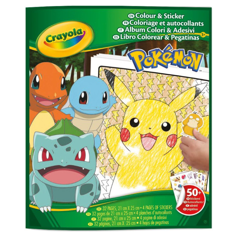 Crayola POKEMON Krāsu un uzlīmju aktivitā&scaron;u komplekts