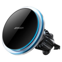 Joyroom car phone holder with Qi 15W inductive charger (MagSafe compatible) for air vent, silver (JR-ZS291)