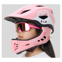 Rockbros TT-32002 Rabbit Children's Bike Helmet with Detachable Chin Size M (54-58) - Pink