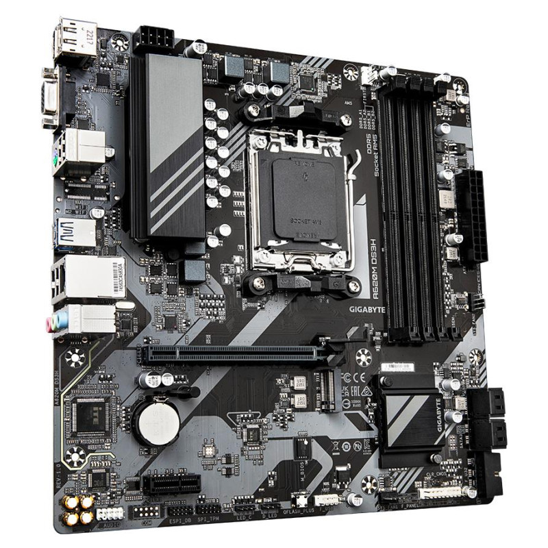 Gigabyte Mainboard|GIGABYTE|AMD A620|Socket AM5|micro ATX|RAM DDR5-SDRAM|4xSlots|1xPCI Express x1 slots|1xPCI Express x16 slots|1xNumber of M.2 (M) slots|A620MDS3H2.0