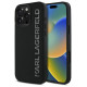 Karl Lagerfeld HC 3D Rubber Elongated Glitter iPhone 16 Pro Case - Black