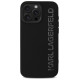Karl Lagerfeld HC 3D Rubber Elongated Glitter iPhone 16 Pro Case - Black