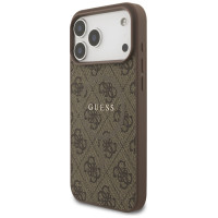 Guess 4G Ring Classic Logo MagSafe Case for iPhone 17 Pro Max - Brown