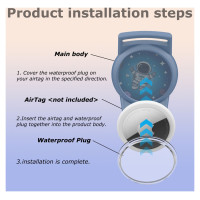 Tech-Protect Nylon Strap for Apple AirTag 1/2 - Blue