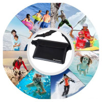 Wozinsky WWS-01 Waterproof PVC Waist Bag - Black