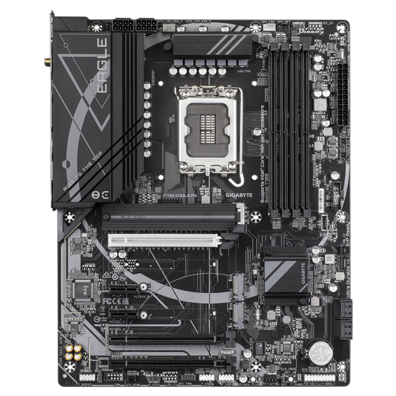 Gigabyte Mainboard|GIGABYTE|Intel Z790 Express|LGA 1700|ATX|RAM DDR5-SDRAM|4xSlots|Wi-Fi Yes|Bluetooth Yes|3xNumber of M.2 (M) slots|Z790EAGLEAX1.2