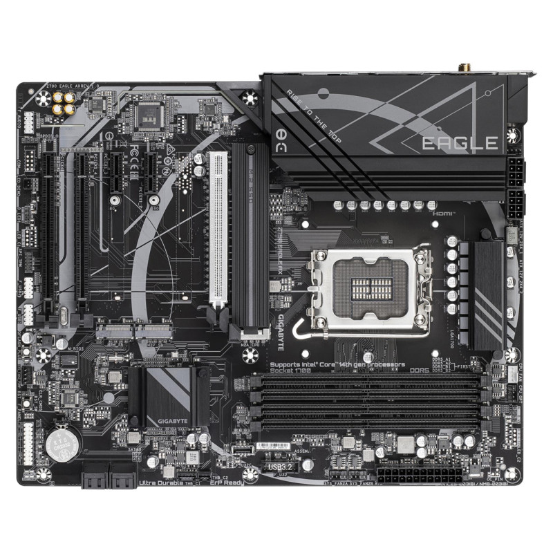 Gigabyte Mainboard|GIGABYTE|Intel Z790 Express|LGA 1700|ATX|RAM DDR5-SDRAM|4xSlots|Wi-Fi Yes|Bluetooth Yes|3xNumber of M.2 (M) slots|Z790EAGLEAX1.2