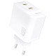Dudao A28PEU PD 45W GaN 2xUSB Wall Charger - White