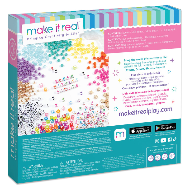 Make It Real DIY Rokassprādžu komplekts Alfabēts