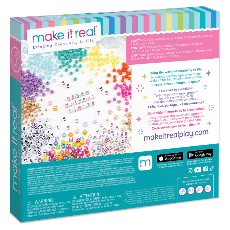 Make It Real DIY Rokassprādžu komplekts Alfabēts