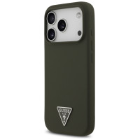Guess Silicone Triangle Logo MagSafe Case for iPhone 17 Pro - Green